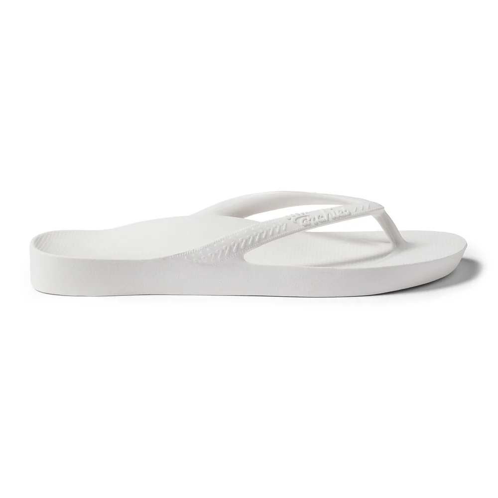 Archies Arch Support Flip Flops White Women 10 / Men 9 New With Tags - Picture 6 of 12
